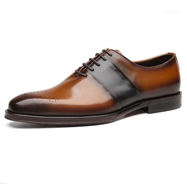 

dress shoes black / brown oxfords mens business genuine leather wedding boys prom1