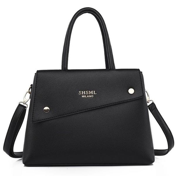 

solid personality cover design boston bag fashion easy matching handbag business lady shoulder bags for women 2020