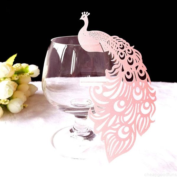 

peacock supplies cards foctory wine glass price card party wedding decoration laser cut escort cup tricks craft table de 7