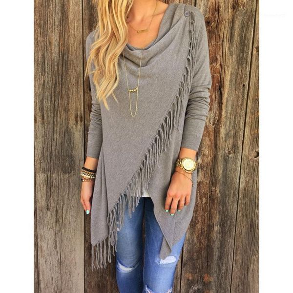 

swyivy women's jacket women clothes 2019 tassel streetwear plus size women jacket female slim knitting woman spring 20191, Black;brown