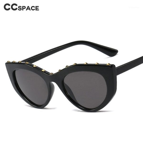 

48130 cat eye rivet sunglasses retro men women fashion shades uv400 vintage glasses1, White;black