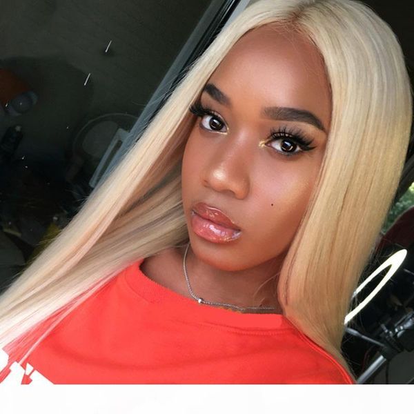 

полный парик шнурка straight 613 # blonde швейцарский hd прозрачное кружево фронтальная парики с волос младенца glueless бразильский деве че, Black;brown