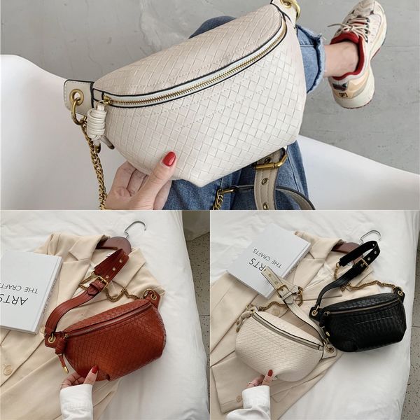 

korean casual fashion versatile one woven shoulder shoulder messenger large capacity chest bag ins2020 new fashion woven bag 0yhqe