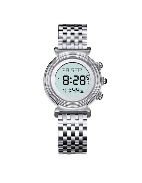 

watch, islamic prayer muslim luminous watch, watch, women's prayer watch, Slivery;brown