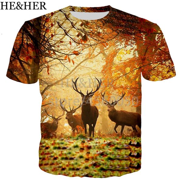 

new animal deer 3d print shirts oversized plus size oversized men clothing