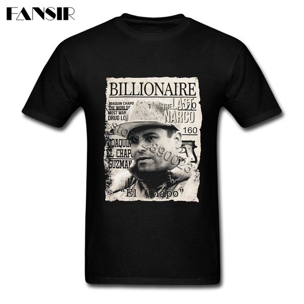 

sport billionaire the last narco el chapo short sleeved t shirt boy new camiseta 100% cotton round neck men t shirt for team