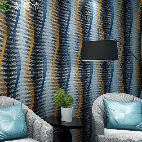 

foreign trade 3d stereo deep embossed wavy wallpaper bedroom living room tv wall l room ktv private wallpaper