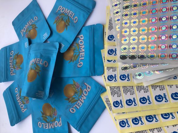 

bags bags cookies and label medicated proof local smell edibles hologram pomelo bags back mylar stickers blue yxlxu xhhair