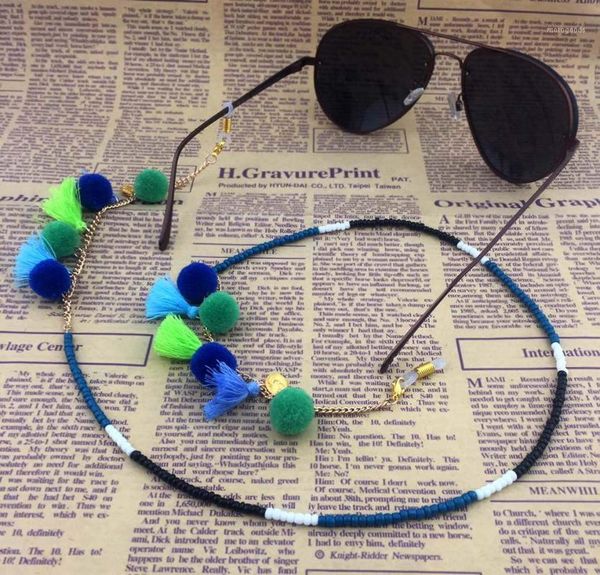

fashion womens tassel eyeglass eyewears sunglasses reading glasses chain cord holder neck strap rope1, Silver