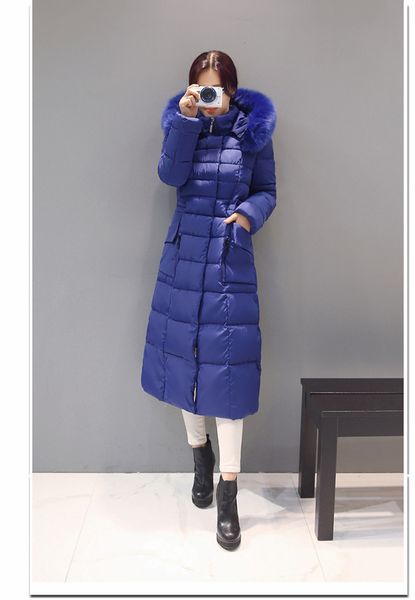 

2021 new tamanho inverno mais quente parkas casacos de algodo acolchoado vermelho feminino longo parka mujer casaco wxf504 wz0f, Black