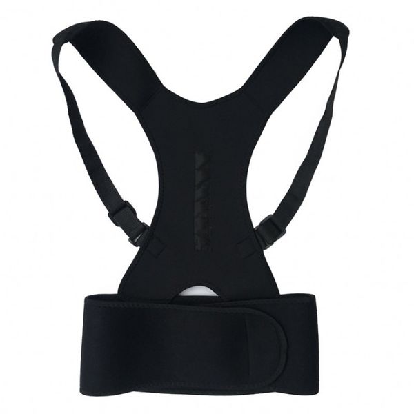 

adjustable posture corrector back support belt shoulder bandage corset back orthopedic brace scoliosis posture corrector01, Black;blue