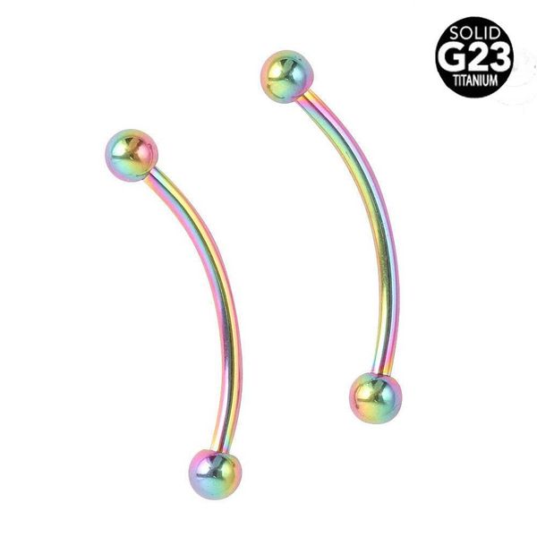 

10pcs/lot g23 titanium long industrial barbell ring tongue bar tragus helix ear piercing body jewelry tongue piercing 16g q bbyqrp, Silver