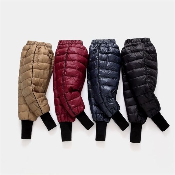 Inverno Neonati maschi Ragazze Leggings Pantaloni per bambini Piumino imbottito in cotone Bambino Addensare Pantaloni caldi Pantaloni per bambini 1 2 3 4 5 6 Anno LJ201019