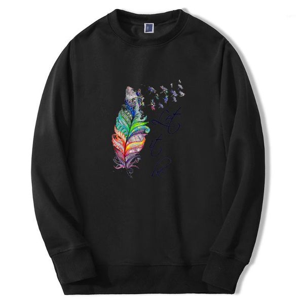 

let it be funny butterfly mens sweatshirt hoodies 2020 winter warm hoodie casual fitness pullover1, Black