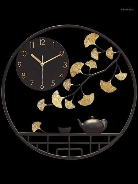

black antique wall clock art simple stylish modern wall clock gold living room large orologio casa home decoration we50wc1