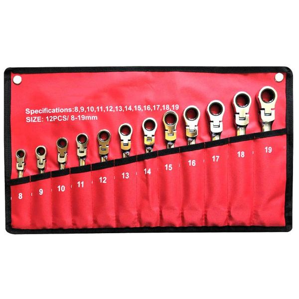 

car key set ratchet wrench car repairing hand tool kit key wrench set universal socket spanner chrome steel tools
