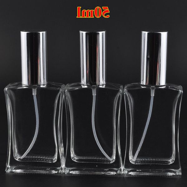 

10 unids / batch 50ml empty perfume square glass sprayer filling spray bottle