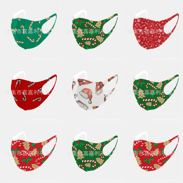 

with breathing valve face christmas masks activated carbon christmas mask dust and wind keep warm anti-static anti-scratch cycling christ#26, Black
