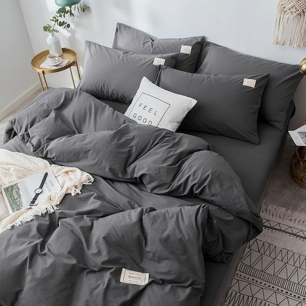 

nordic simple bedding set cotton soft bed cover luxury pillowcases twin bedroom bedding set ropa de cama home textile db60cd1