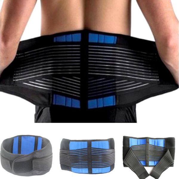 

back support brace neoprene adjustable lower lumbar belt sports exercise wrist waist preven gym back tactical belt1, Black;gray