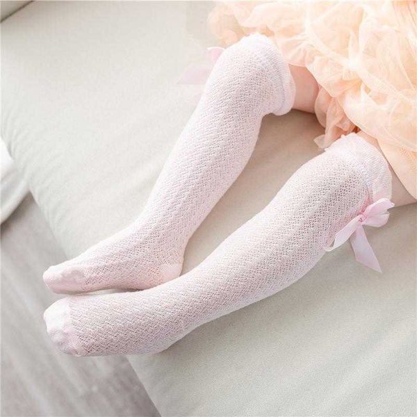 

socks kids cute bow knot baby girls knee high socking soft children princess toddler party gift, Pink;yellow