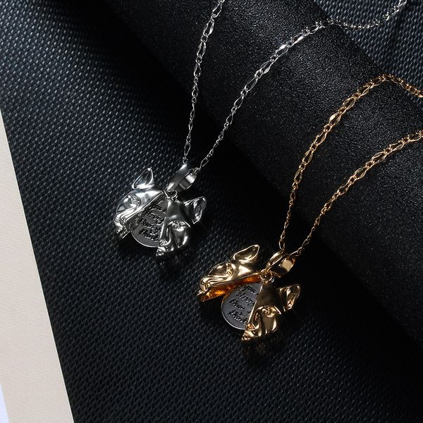 

commodity leopard print letter center pendant european and american simple leopard head shell opening, Silver