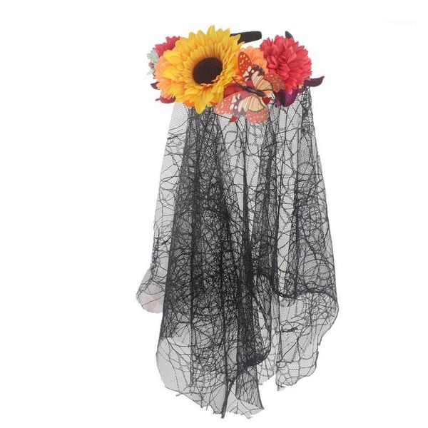 

christmas decorations wedding headwear halloween headband rose corolla hair band festival daihuahua headdress1
