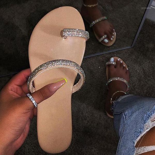 

2020 summer women crystal platform slippers fetish stripper flats flip flops casual glitter shoes prom shales shoes1, Black