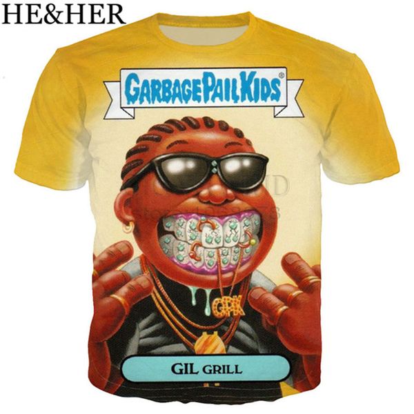 

cartoon garbage pail 3d print shirts hentai comics oversized men clothing