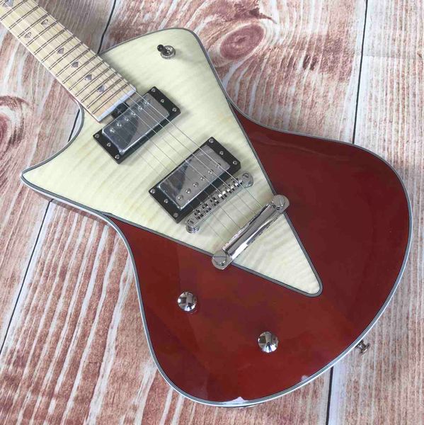 

custom win red and yellow grand electric guitar quality maple music-man guitar