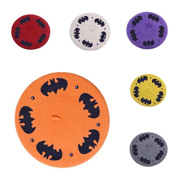 

women girl beanie beret hat warm wool winter bonnets halloween style handmade knitted cap vintage plain solid color winter caps, Blue;gray