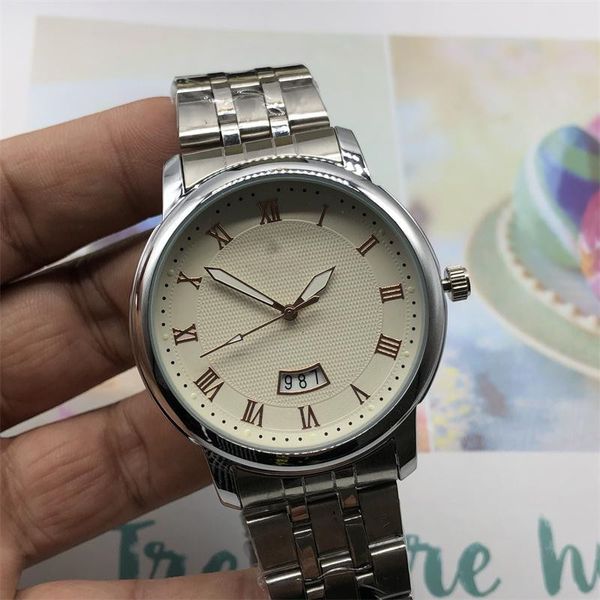 

pp business designer watches swiss patek brand watches mens luxurious waterresistant wristwatches waterproof quartz timepiece casual aaa wat, Silver