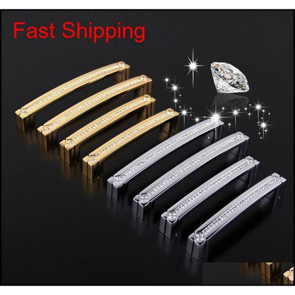 

luxury cabinet knobs 24k real gold czech crystal drawer door handle furniture knobs pull handles never qylbte new_dhbest
