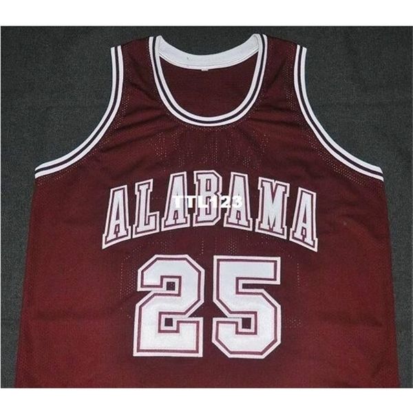 

vintage 121 #25 alabama crimson tide robert horry college jersey color red size s-4xl or custom any name or number jersey, Black