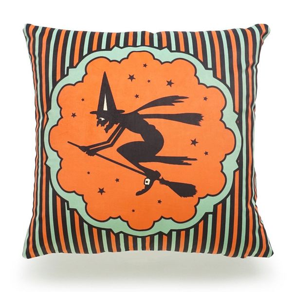 

a-45*45cm halloween cotton linen pumpkin trick or treat throw pillow case cover car sofa cushion cover home party decorative pillowcase