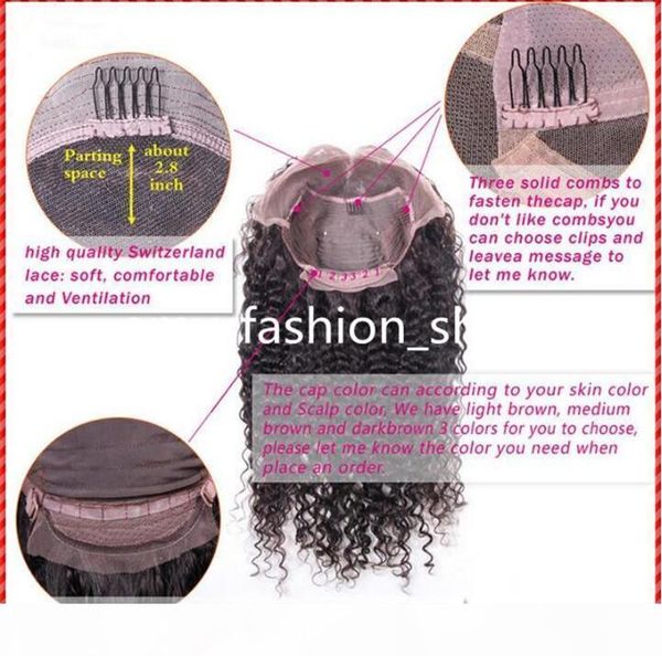 

7a бразильского glueless полного шнурок парики для женщин черного deep завитого фронта шнурка человеческих волосы парики отбеленной узел шну, Black;brown