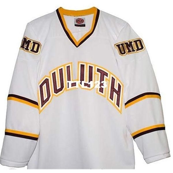 

real men real full embroidery minnesota duluth bulldogs hockey jersey 100% embroidery jersey or custom any name or number jersey, Black