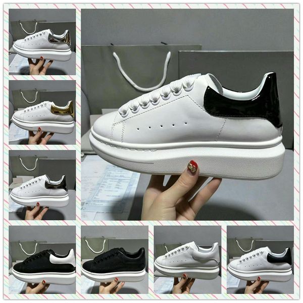 

new season casual shoes fashion womens mens leather lace up gray black blue red velet platform oversized sole sneakers 35-46