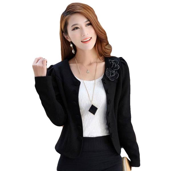 

women lady suit blazer work office double-breasted suit blazer slim jacket coat, White;black