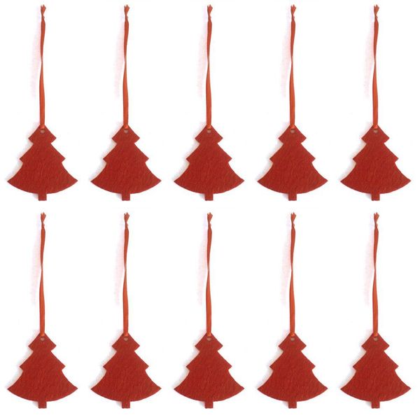 

10шт елочных дерево elk снежинка подвеска non woven xmas небольшой кулон рождественская елка украшения украшения bbymjg