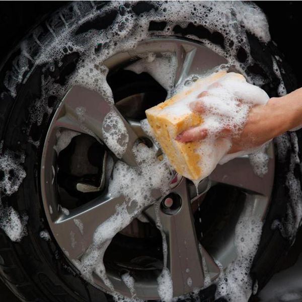 

coral sponge macroporous car washing home cleaning kitchen sponge block honeycomb car cleaning cloth yellow car wash tools h wmtwkr