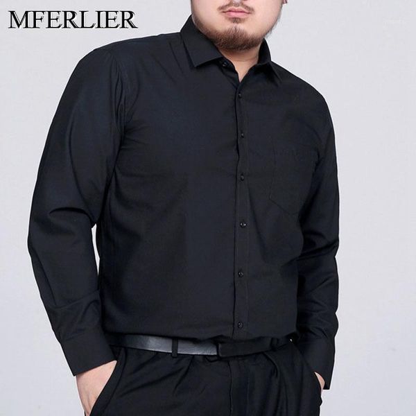 

spring autumn men shirt 5xl 6xl 7xl 8xl 9xl 10xl bust 150cm long sleeve loose plus size shirt men1, White;black
