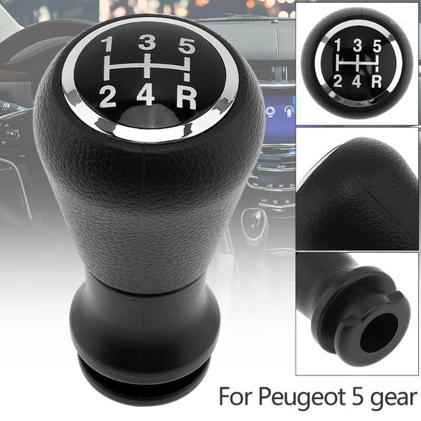 

abs plastic leather 5 speed chrome manual gear shift handball knob for 206 c1 c3 c4 series1