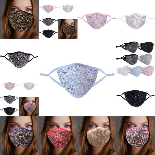 

factoryfactoyface mask protection designer mouth rhinestone sun shine breathable fashion bling dustproof masks diamond c 7 nddh8