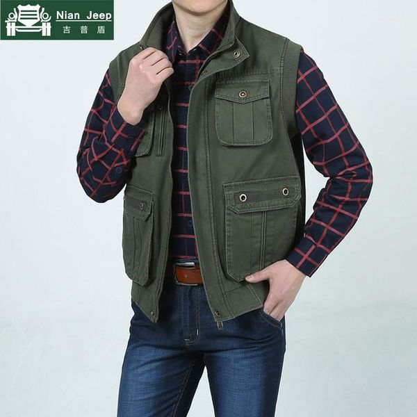 

plus size 6xl 7xl outwear vest men brand cotton casual multi pocket vest men casaco masculino tactical mens1, Black;white