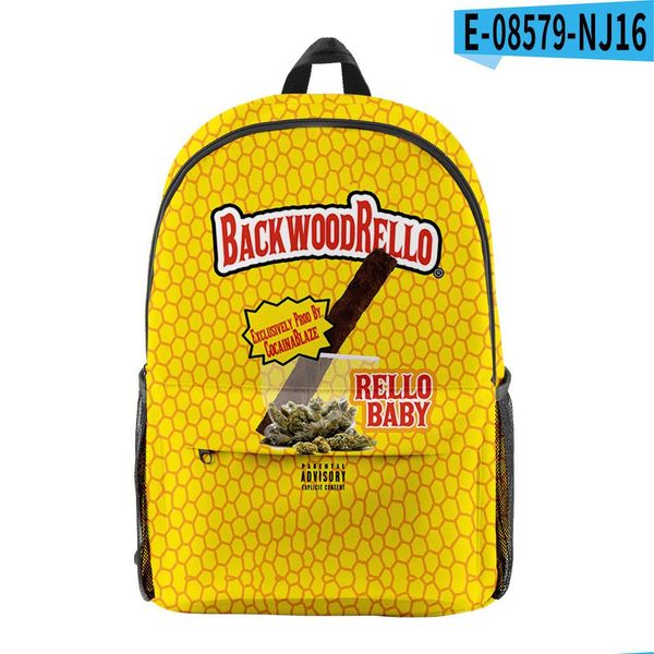 

2020 new backpack backwoods 3d printed bag backwoods cigar 3d digital printing student backpack school student casual lapbag jllgaf