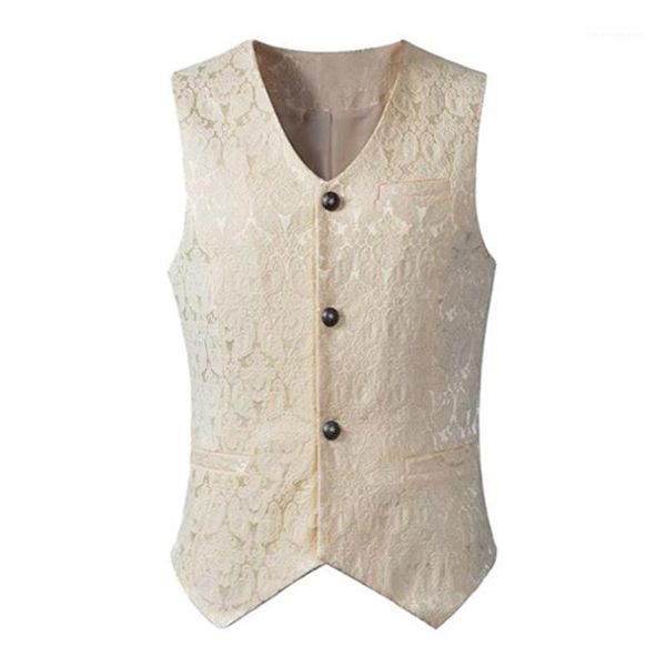 

men's vests retro victorian vest men single breasted buttons vintage steampunk gothic medieval waistcoat halloween costume man suit ves, Black;white