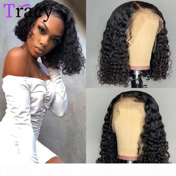 

deep wave bob human hair wigs 13x4 lace frontal bob wigs deep wave short malaysian remy lace front human hair, Black;brown