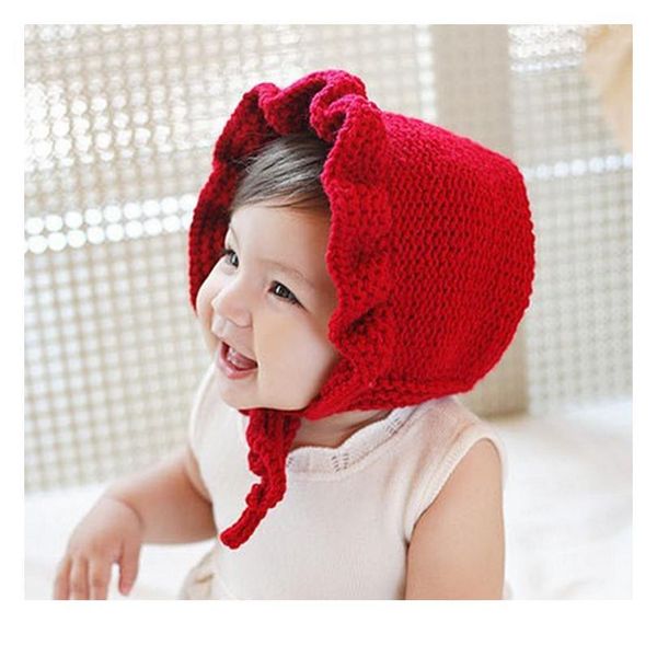 

winter baby hat crochet knitted caps for infant girls hooded earflap children kids warmer win qylumj, Yellow