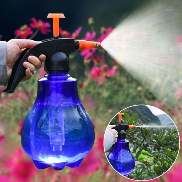 

1.5l adjustable pressing rod garden plant flower watering can moister sprayer1
